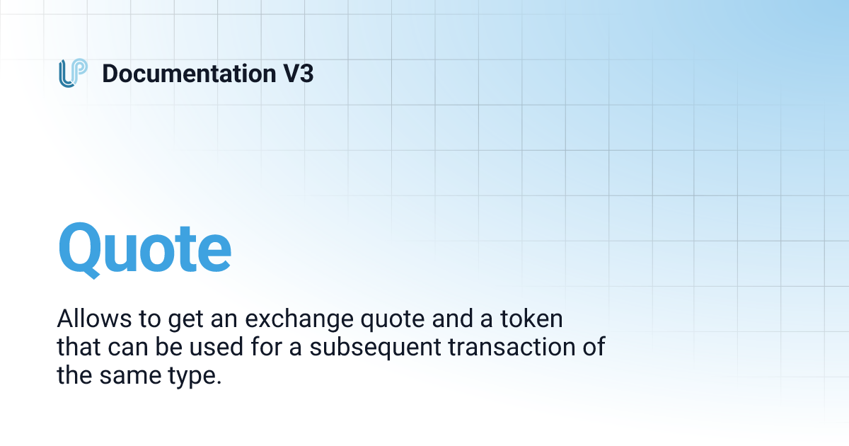 Quote | Documentation V3